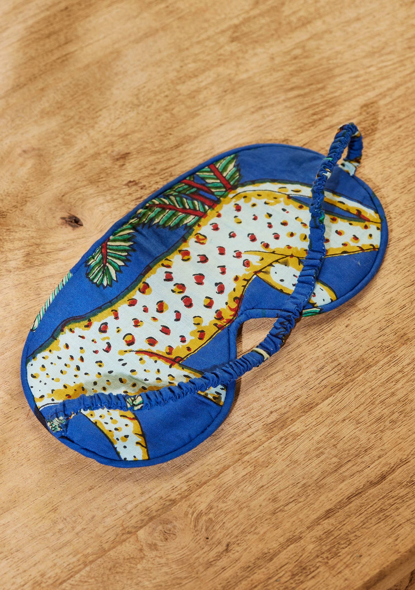 Jungle Print Eye Mask - Blue or pink | 100% cotton eye mask