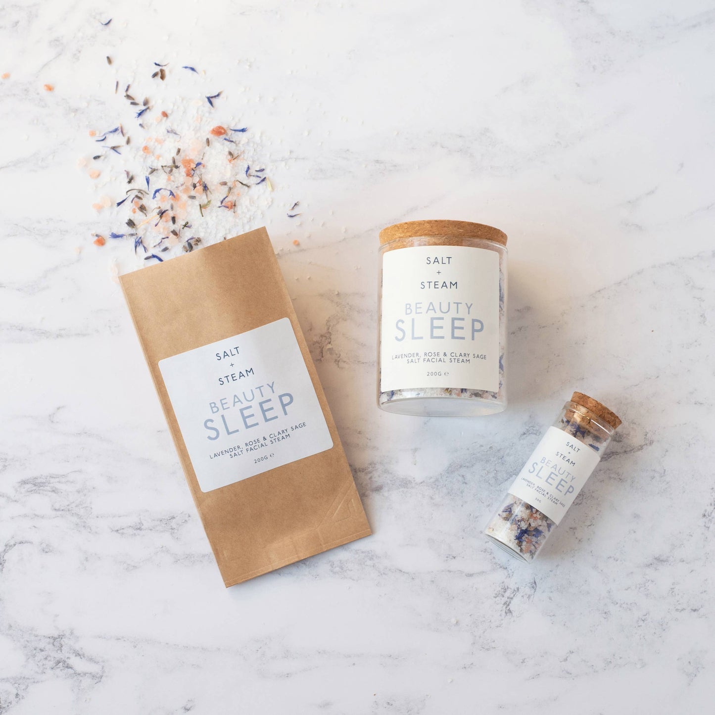 Facial Steam Salts - Lavender, Rose & Clary Sage - Beauty Sleep