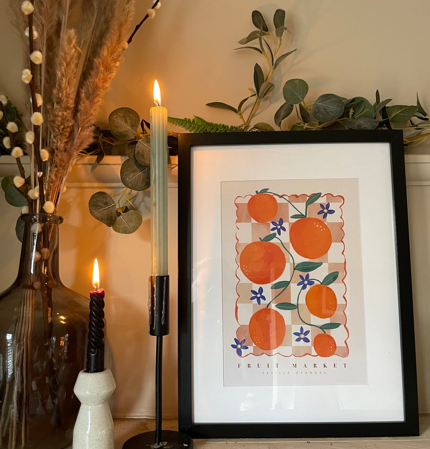 Seville Oranges Fruit Market Art Print