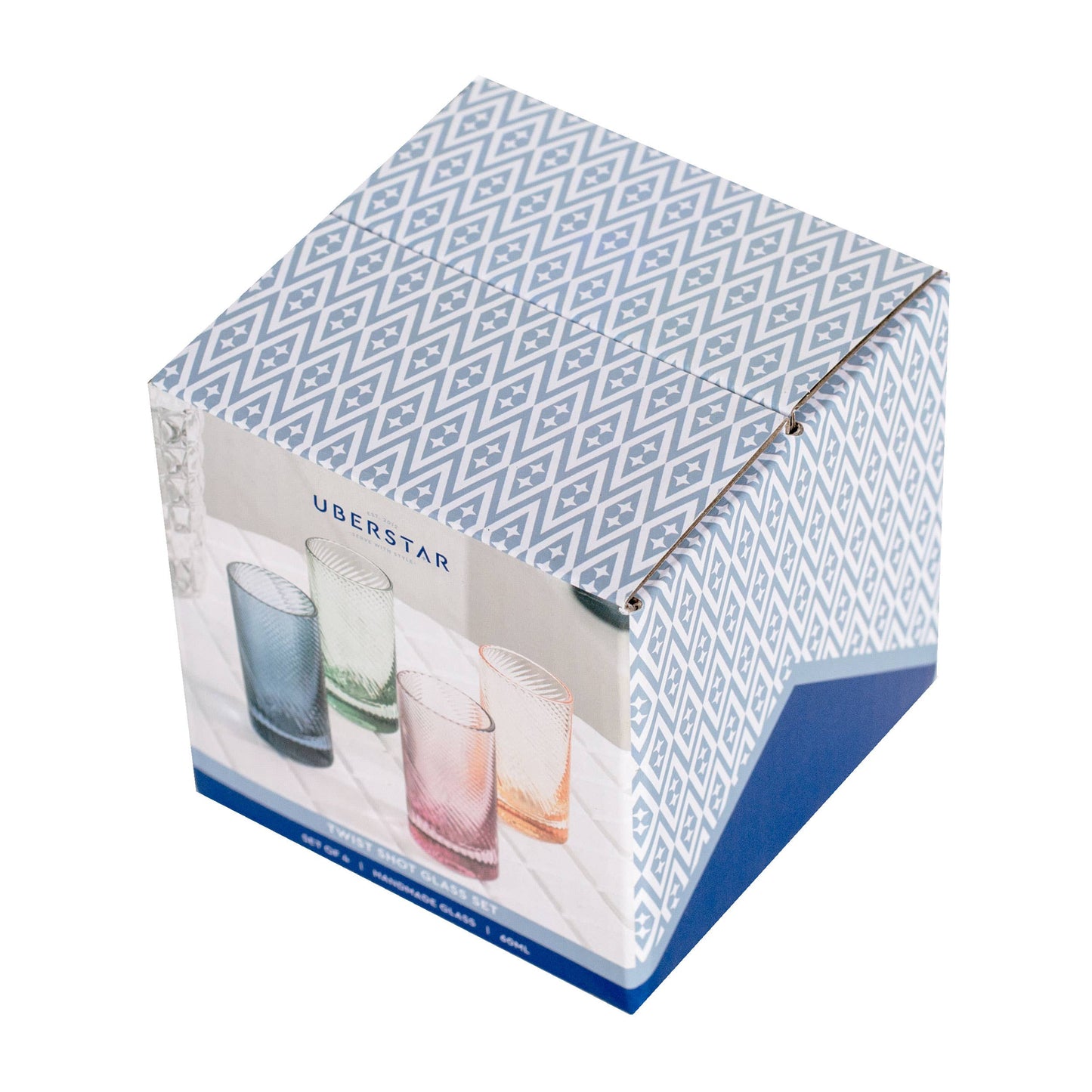 Twist Coloured Shot Glasses Set of 4 | Colourful Birthday Gift