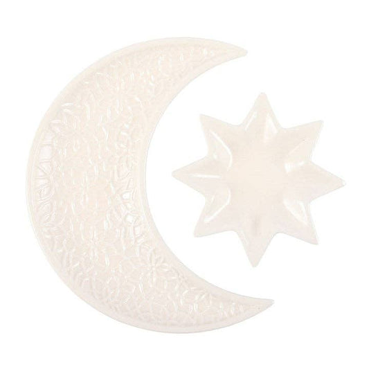Crescent Moon and Star Trinket Dishes | Celestial Home Accessories