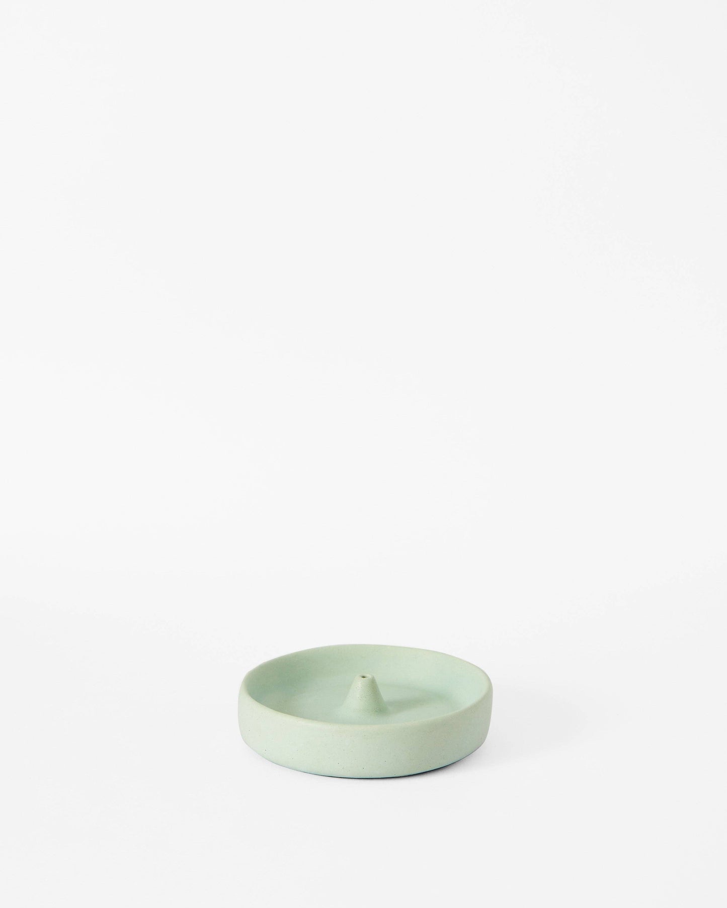 Green Round Concrete Incense Holder | Minimalist Incense Holder