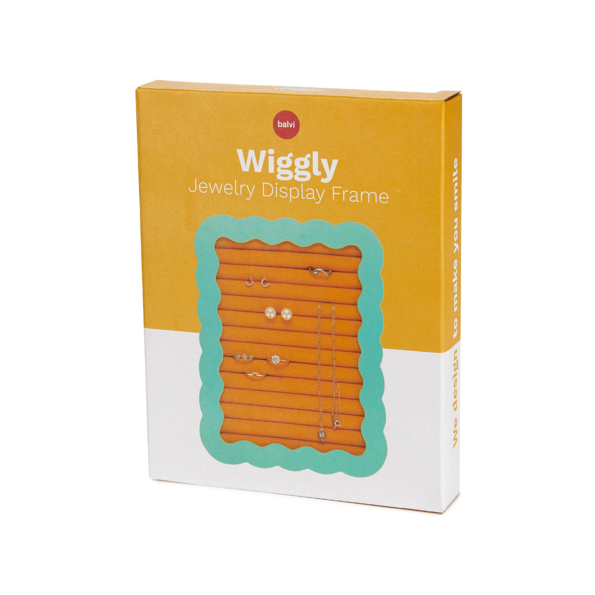 Wavy Jewellery Frame in Turquoise & Yellow