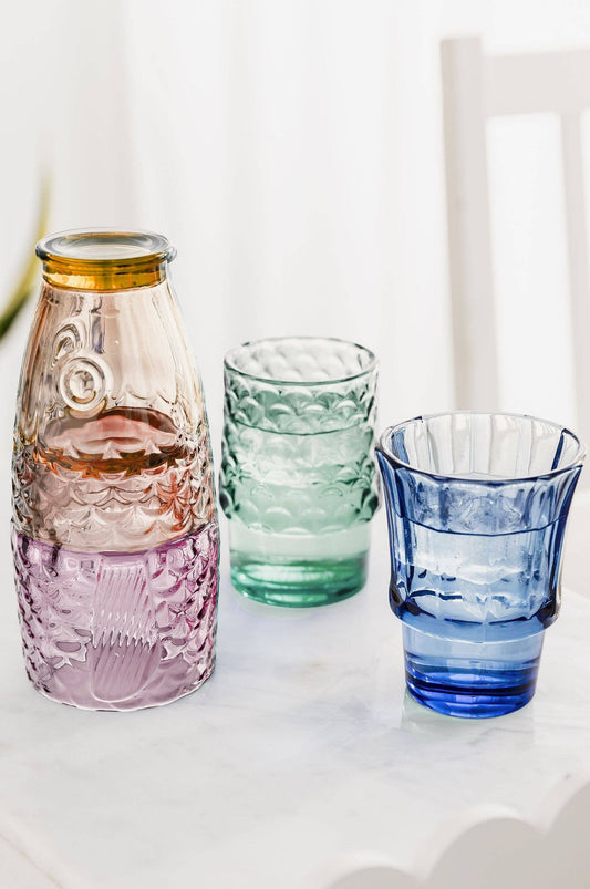Fish Stacking Drinking Glass Set of 4 in Rainbow