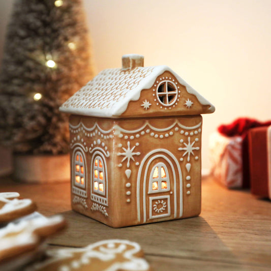 Gingerbread House Wax Melter | Festive Ceramic Home Decor