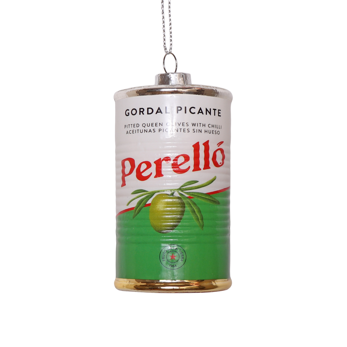 Perelló Olives Glass Decoration, 8cm | Christmas Bauble Collectible