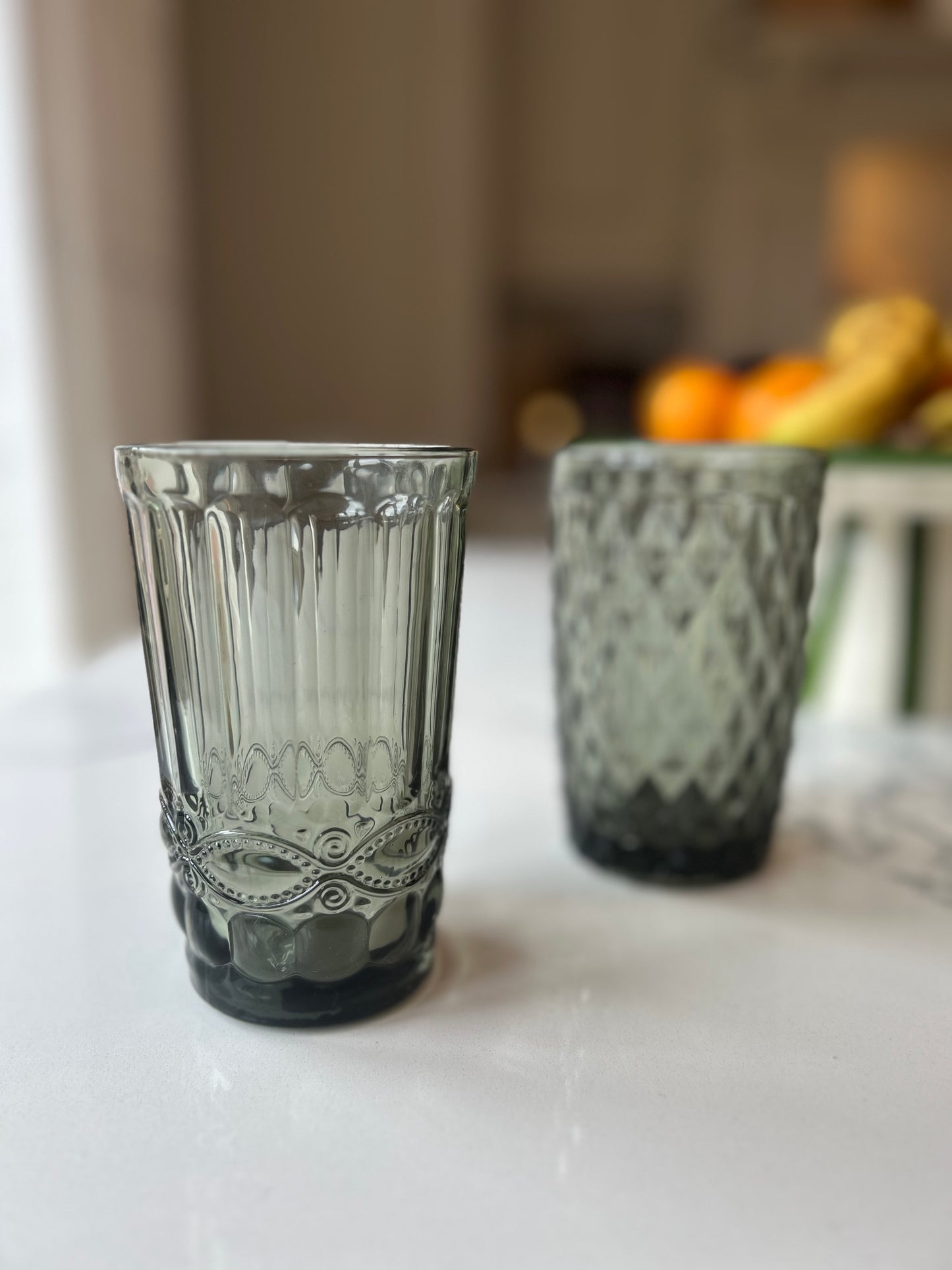 Blue Smoke Highball Glass | Vintage Style Glassware