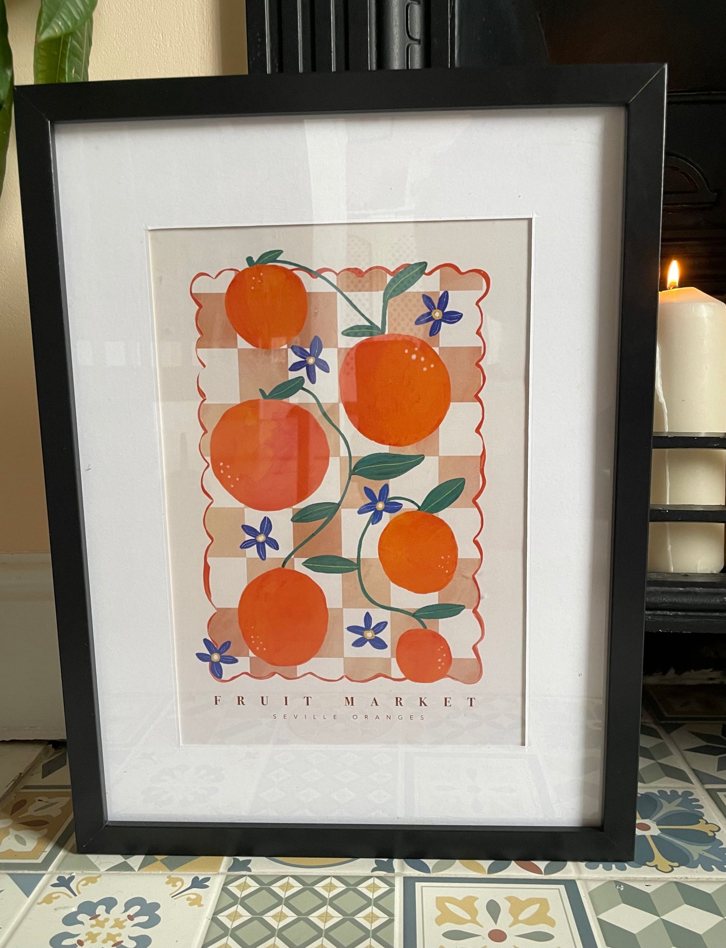 Seville Oranges Fruit Market Art Print