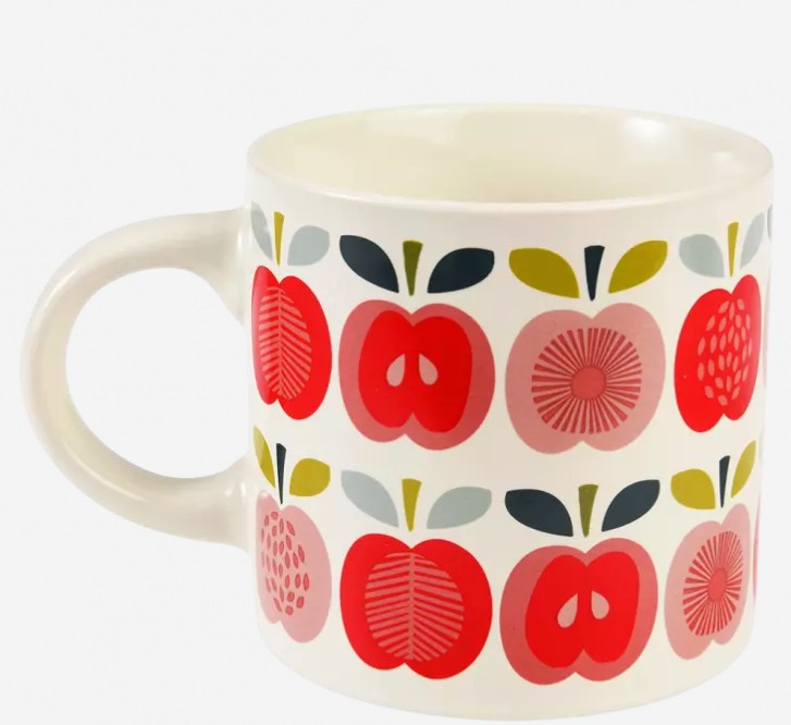 Vintage apple ceramic mug | Fruit drinkware