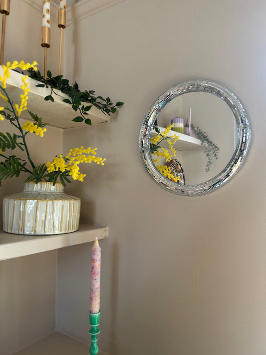 Round Disco Mirror 30cm | Glam Home Decor