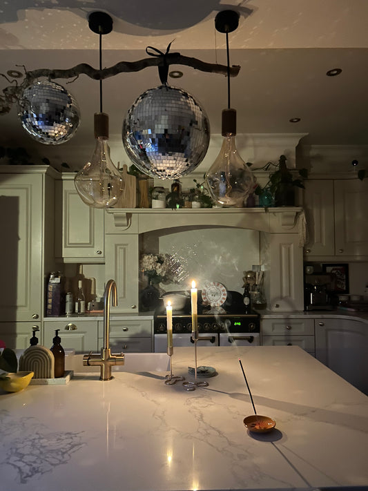 Mirrored Disco Ball | Kitchen Disco Decor – 20cm or 30cm