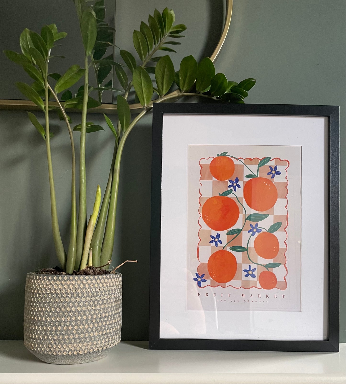 Seville Oranges Fruit Market Art Print