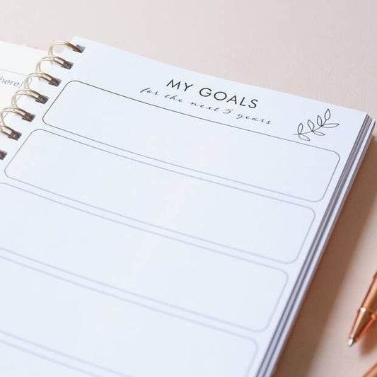 Pink Floral Positivity Planner | Wellbeing & Mindfulness