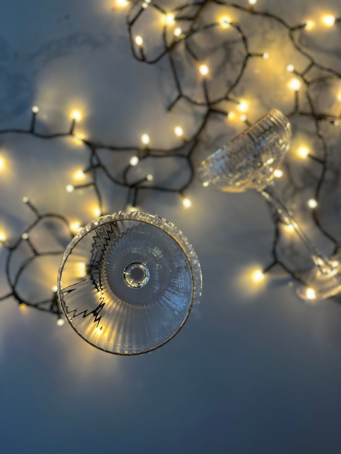 Gold Rim Ribbed Coupe Glass | Elegant Handcrafted Cocktail Coupe