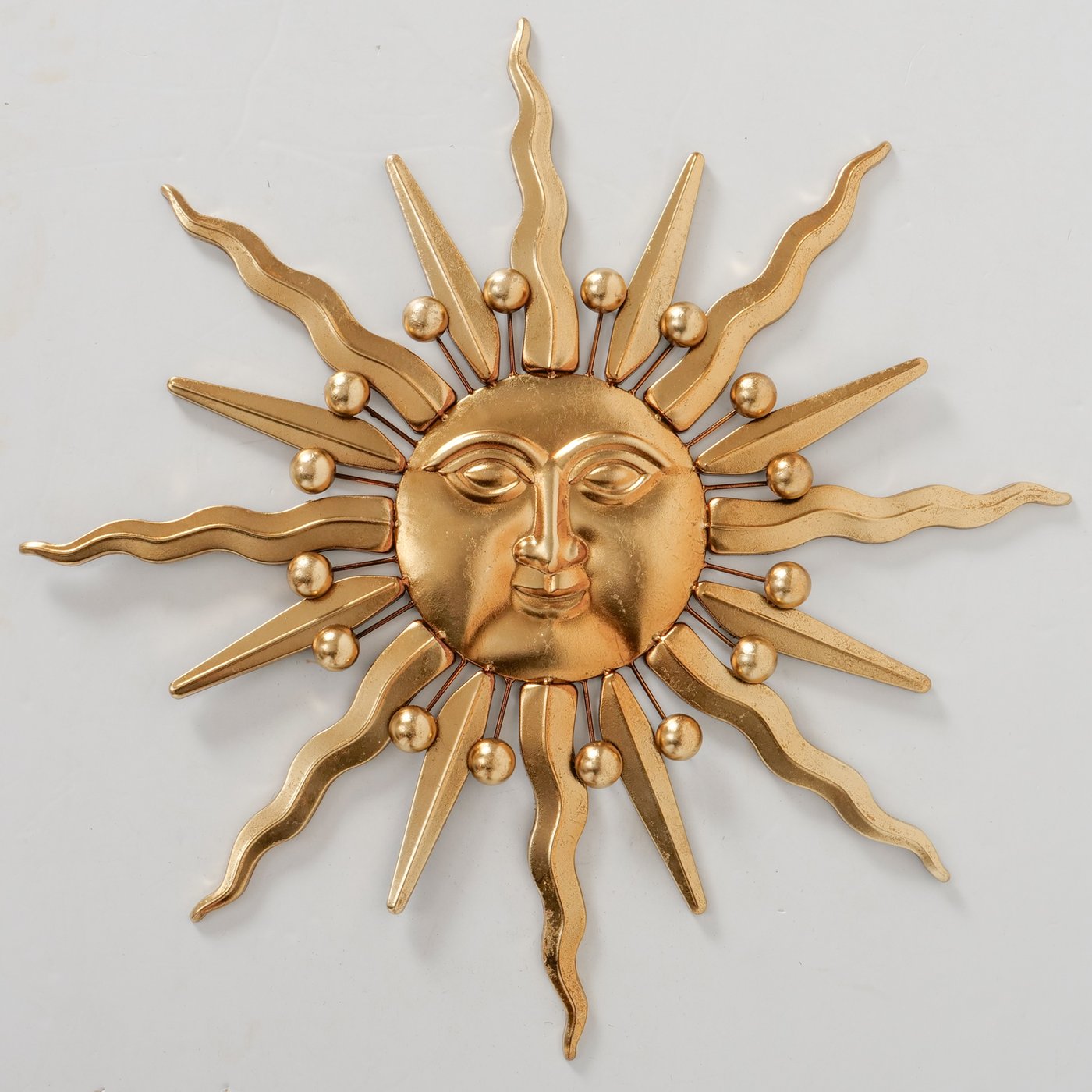 Gold Sun Wall Art | Decorative Iron Sun Wall Hanging