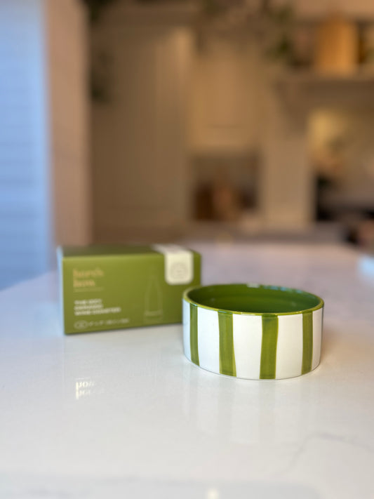 The Izzy Wine Coaster | Striped Ceramic Drinkware