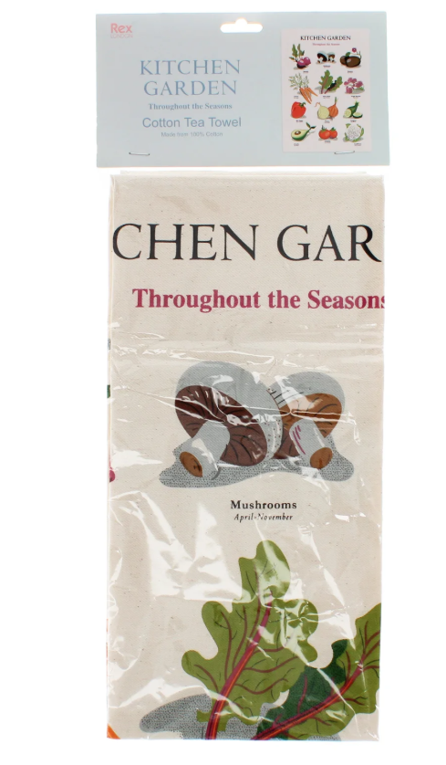 Kitchen Garden Tea Towel | Illustrated Cotton Kitchen Towel