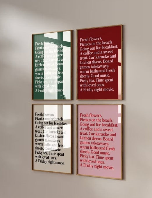 Lifes Joys Print | Uplifting home decor