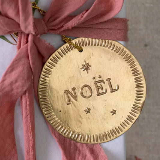 Noel Gold Hanging Christmas Decoration | Classic Gold Metal Tree Ornament