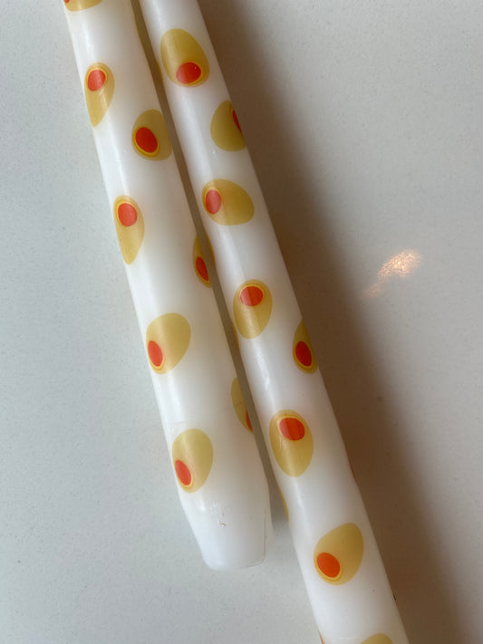Olive Taper Candles | Fruit Home Decor
