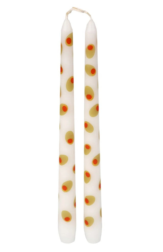 Olive Taper Candles | Fruit Home Decor