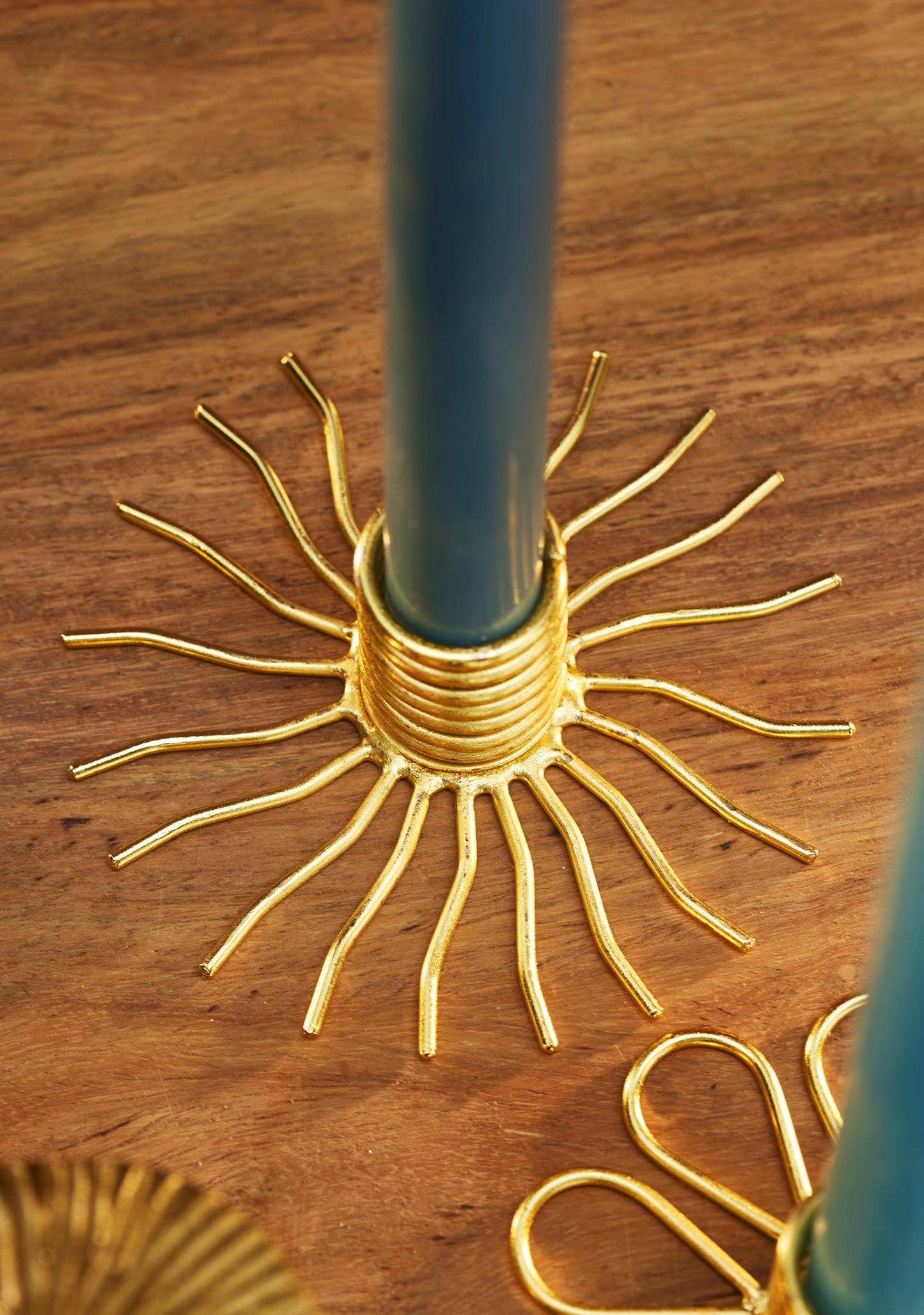 Gold Wire Candlestick Holder