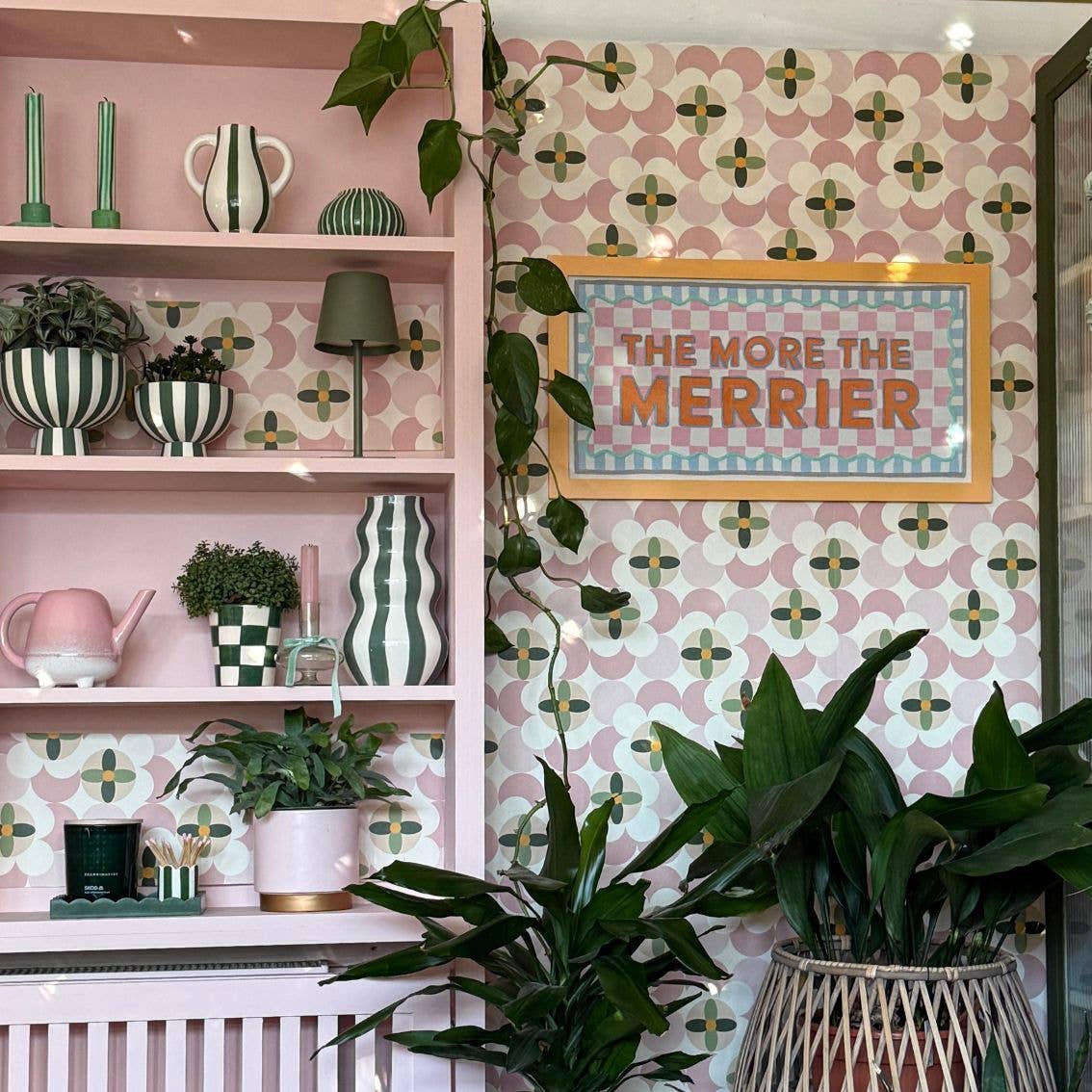 The More the Merrier Framed Fabric Print | Textile wallhanging