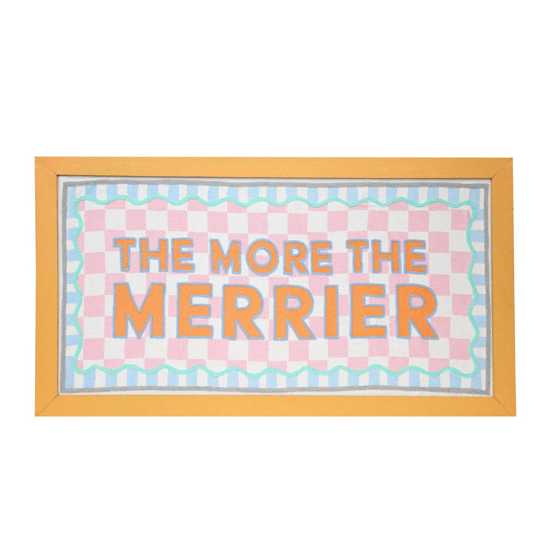 The More the Merrier Framed Fabric Print | Textile wallhanging