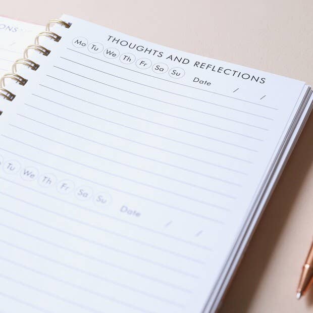 Pink Floral Positivity Planner | Wellbeing & Mindfulness