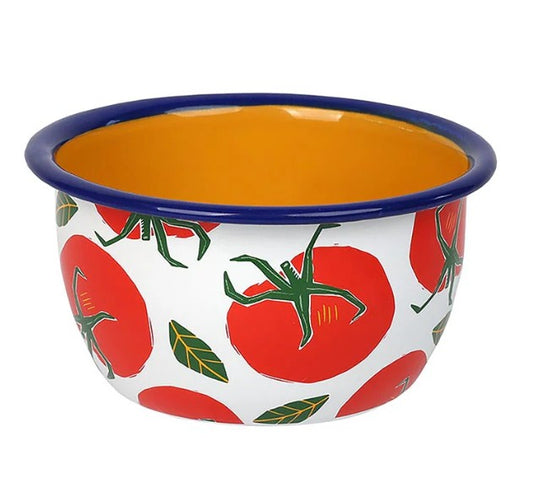 Bon Appetit Tomato enamel bowl | Fruit home decor