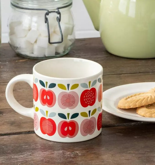 Vintage apple ceramic mug | Fruit drinkware