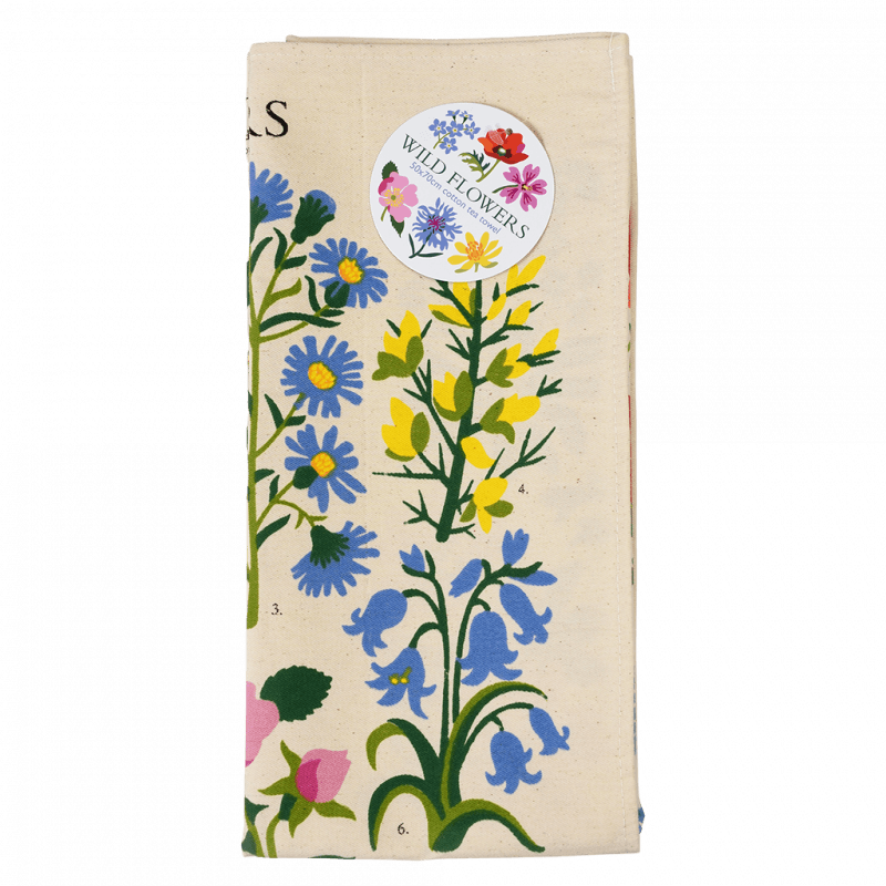 Wildflower Print Tea Towel | Floral Kitchen Linen