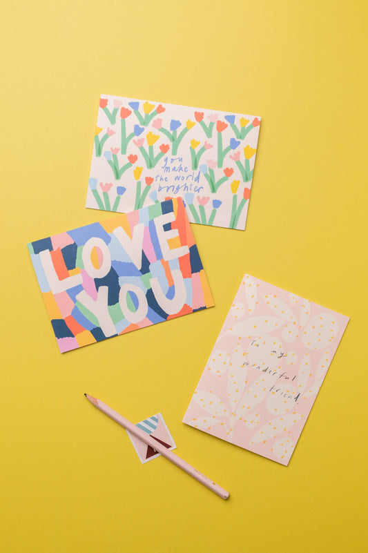 You Make the World Brighter Card | Encouragement Floral Friend Card