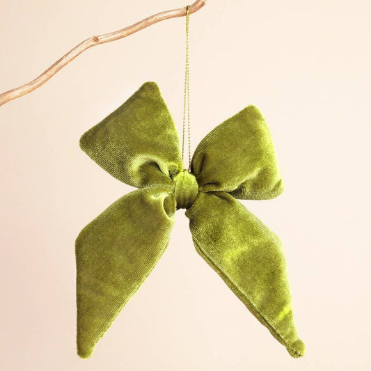 Velvet Bows | Festive Decorations in Pink or Green