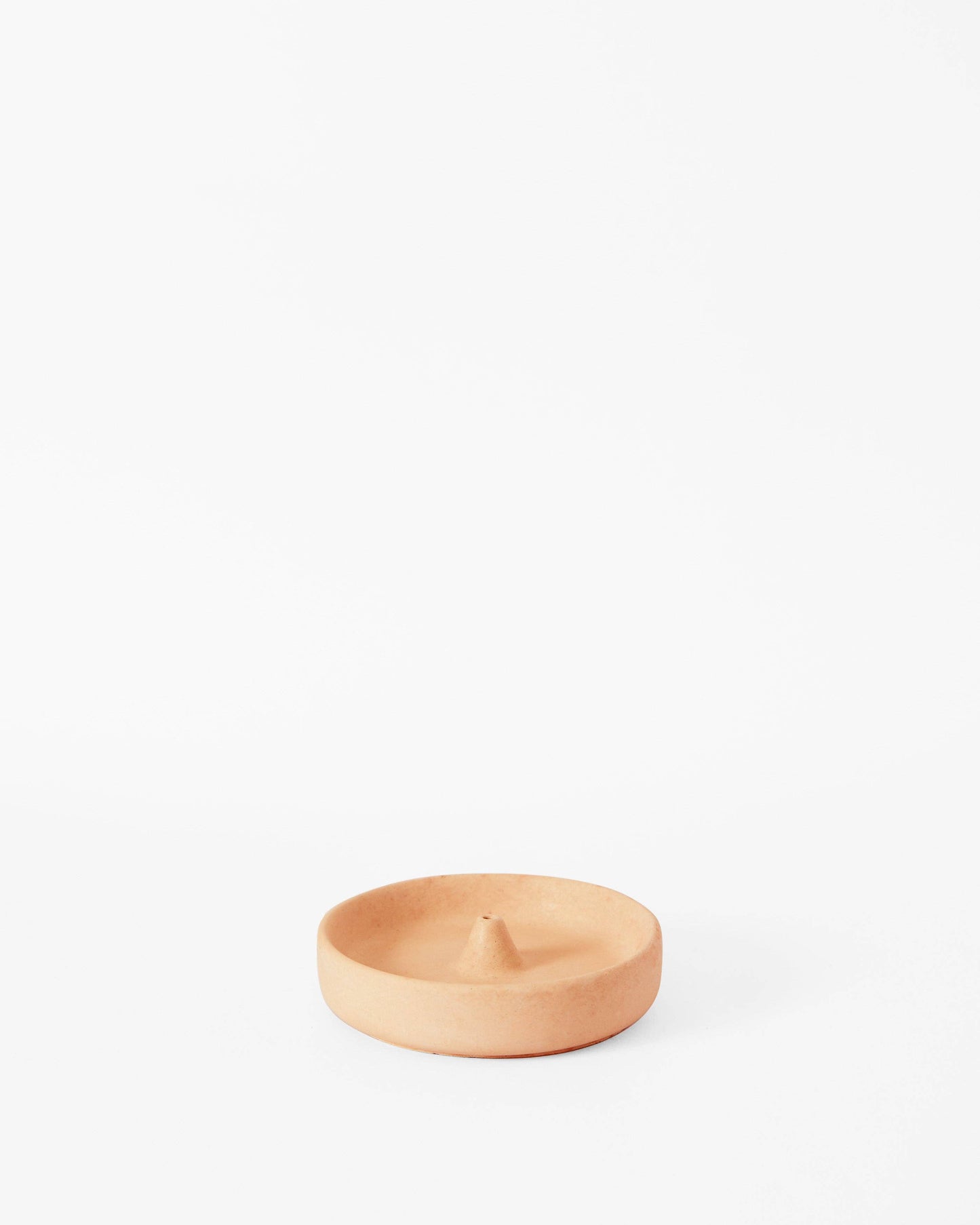 Terracotta Concrete Incense Holder | Round Minimalist Incense Holder