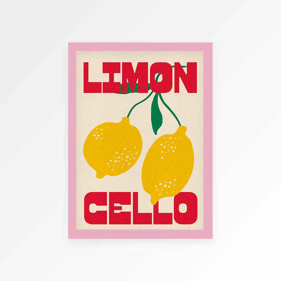 Proper Good Limoncello Cocktail Art Print | Mediterranean Kitchen Wall Art