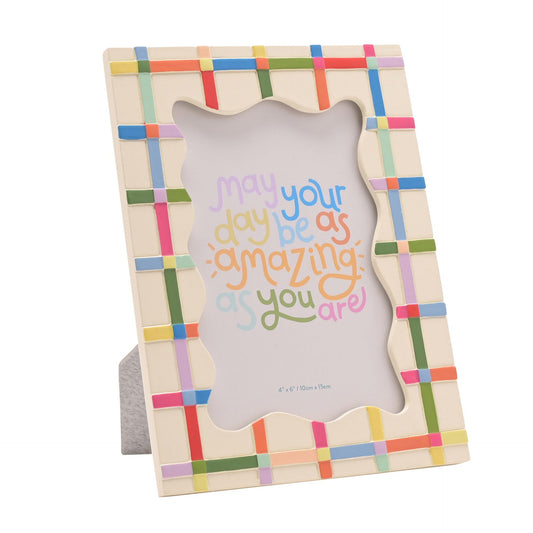 Raspberry Blossom Photo Frame | 4x6 Multicolour Resin Frame