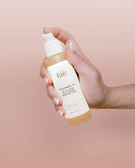 Oil to Lather Facial Cleanser – Grapeseed & Rose | Vegan Skincare