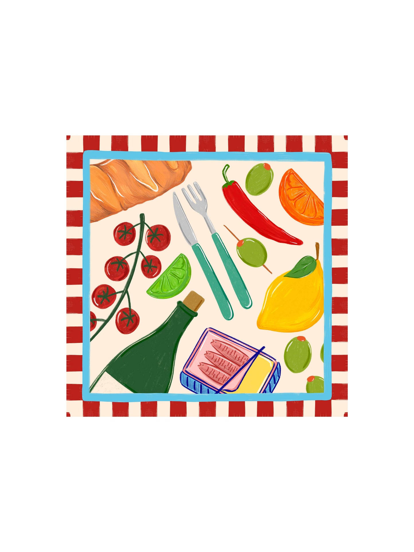 Foodie Hand-drawn Napkin | Kitchen & Dining