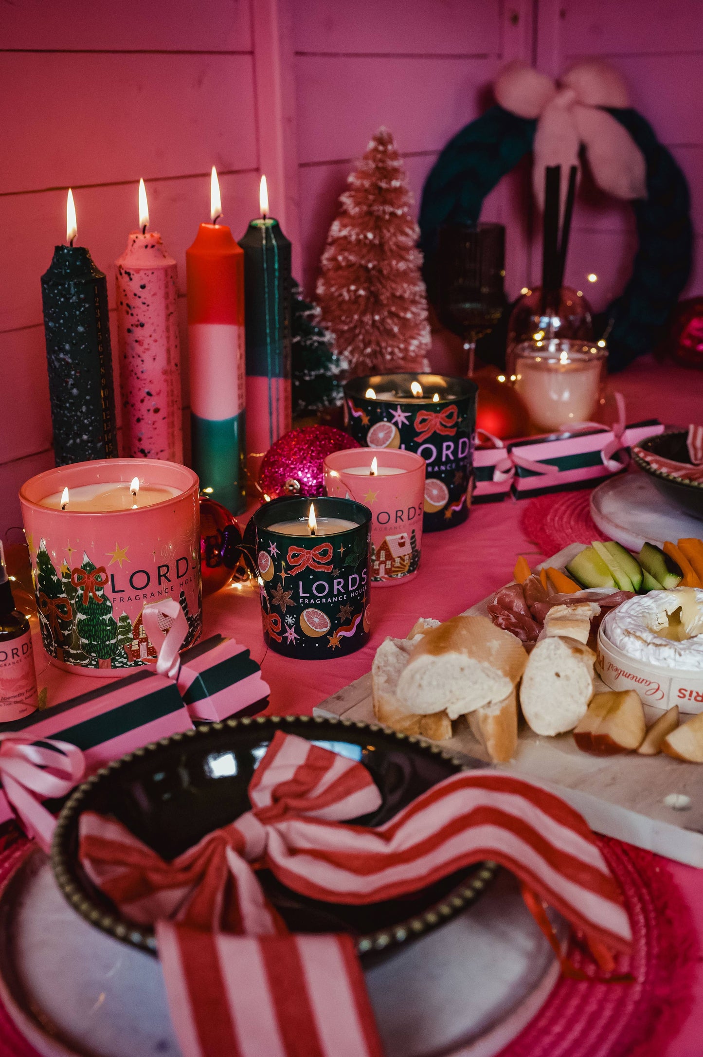 Scented Advent Candles | Christmas Countdown Candles | Confetti & Stripe Designs