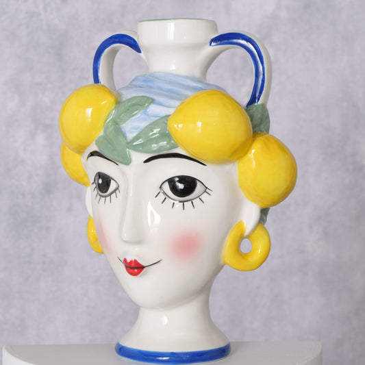 Lady Lemon Vase | Multi-Coloured Freestanding Ceramic Vase
