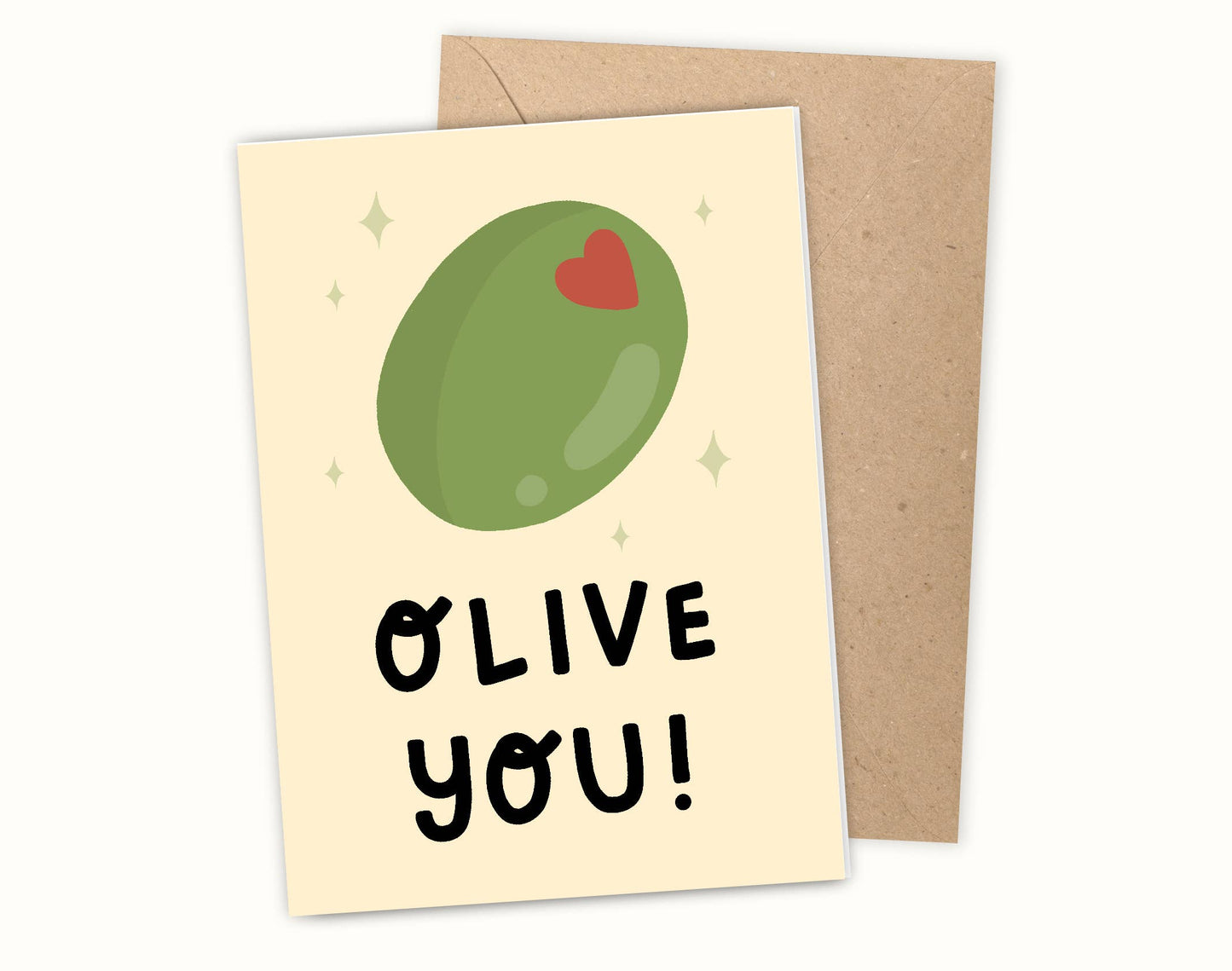 Olive You Card | Funny Love Card