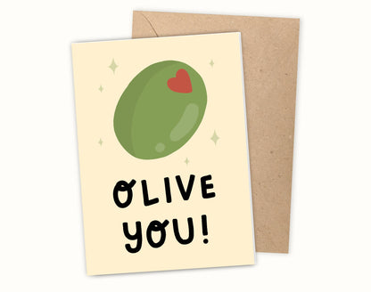 Olive You Card | Funny Love Card