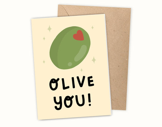 Olive You Card | Funny Love Card