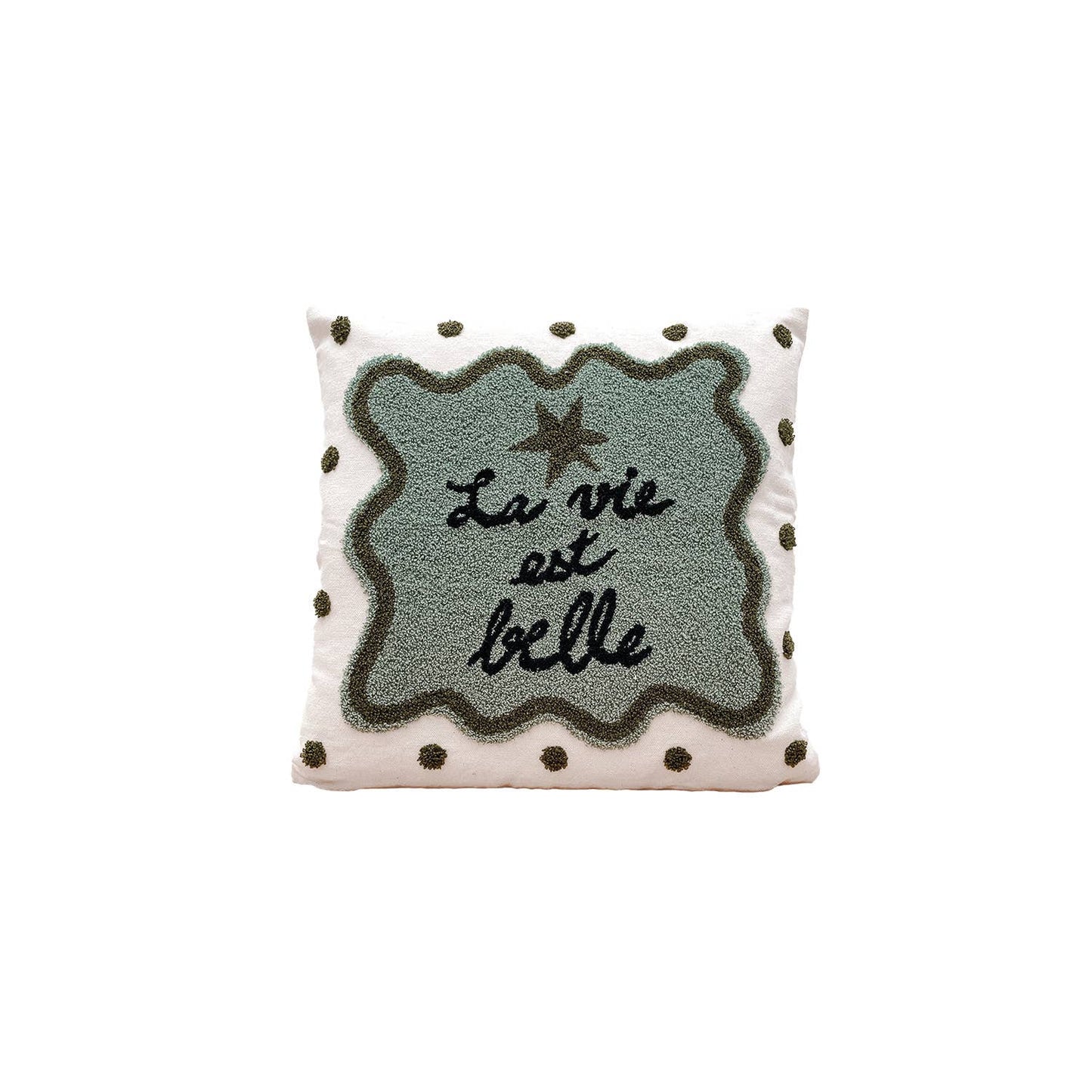Influence Cushion – Life is Beautiful | Green 40x40cm Decorative Cushion