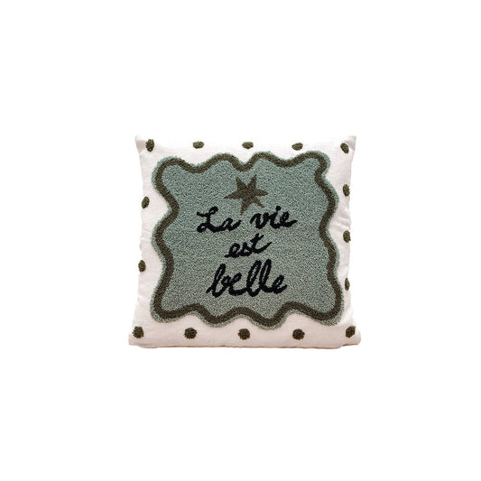 Influence Cushion – Life is Beautiful | Green 40x40cm Decorative Cushion