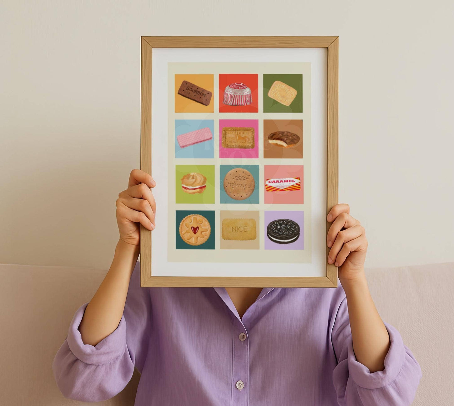 English Biscuits Art Print | A4 Kitchen Wall Art