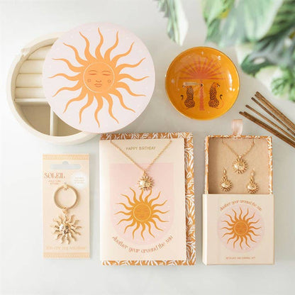 Orange Leopard Palm Incense Holder | Boho Home Fragrance Accessory