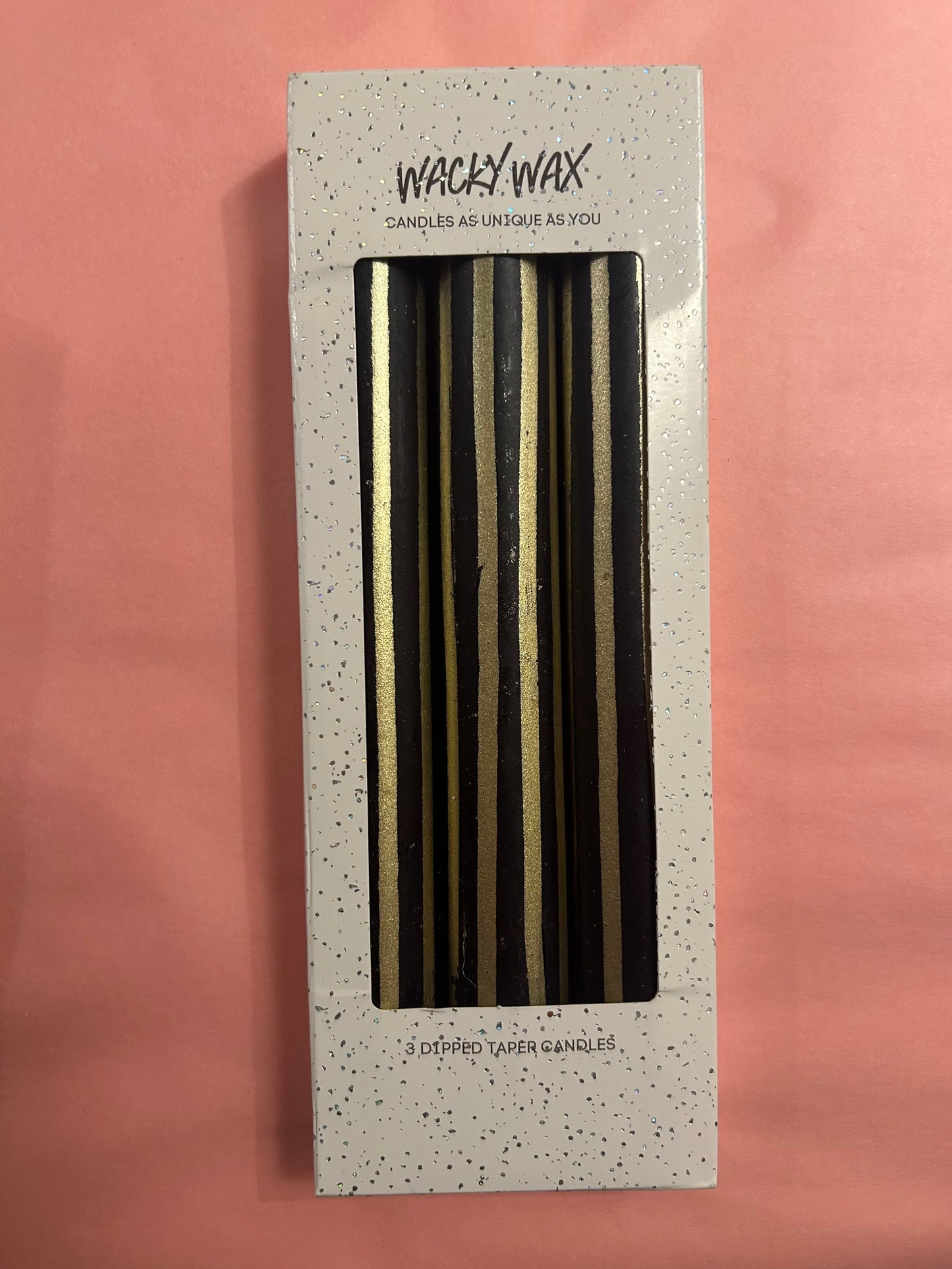 Black with gold drip candles | Glam home decor