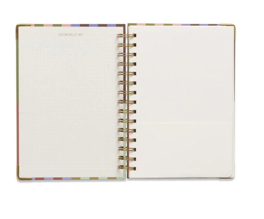 Colourful 13-Month Planner | Wirebound Hardback with Gold Details